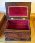 Antique Victorian Oak Work Box Sewing Box with Drawer