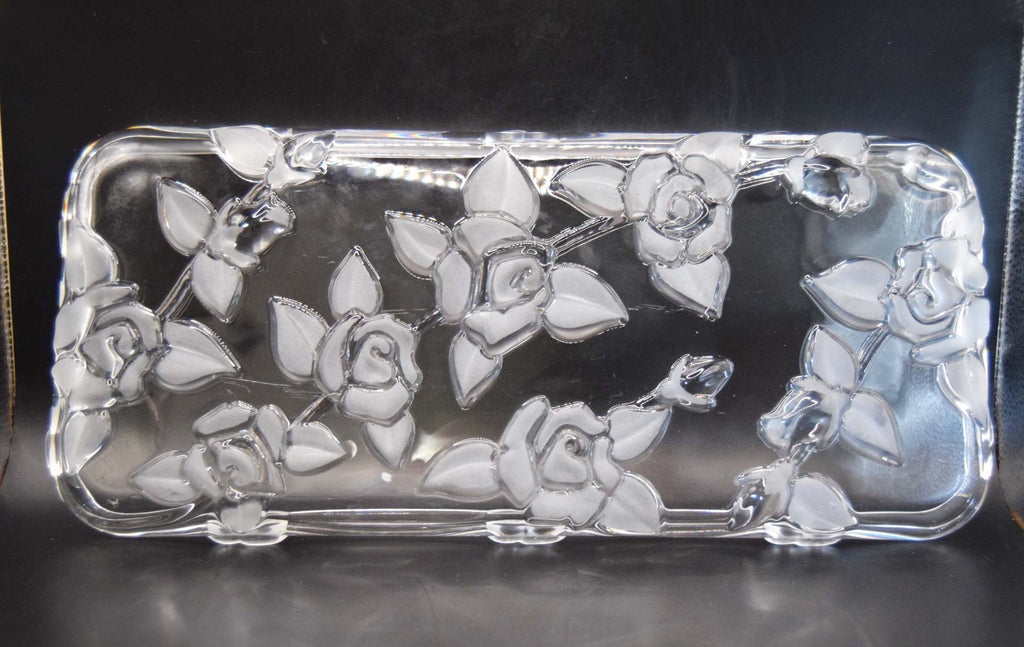 Vintage Walther-Glas 'Carmen Satiniert' Crystal Glass Serving Vanity Tray