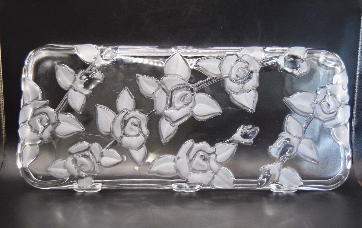 Vintage Walther-Glas 'Carmen Satiniert' Crystal Glass Serving Vanity Tray