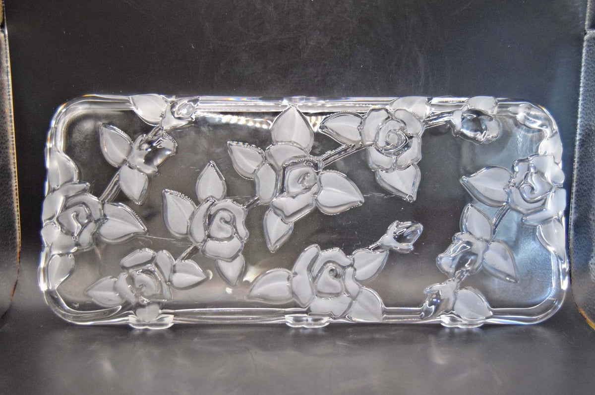 Vintage Walther-Glas 'Carmen Satiniert' Crystal Glass Serving Vanity Tray