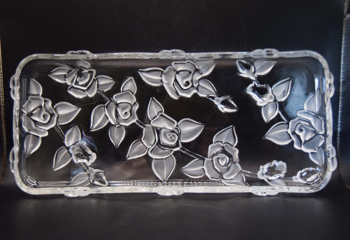 Vintage Walther-Glas 'Carmen Satiniert' Crystal Glass Serving Vanity Tray