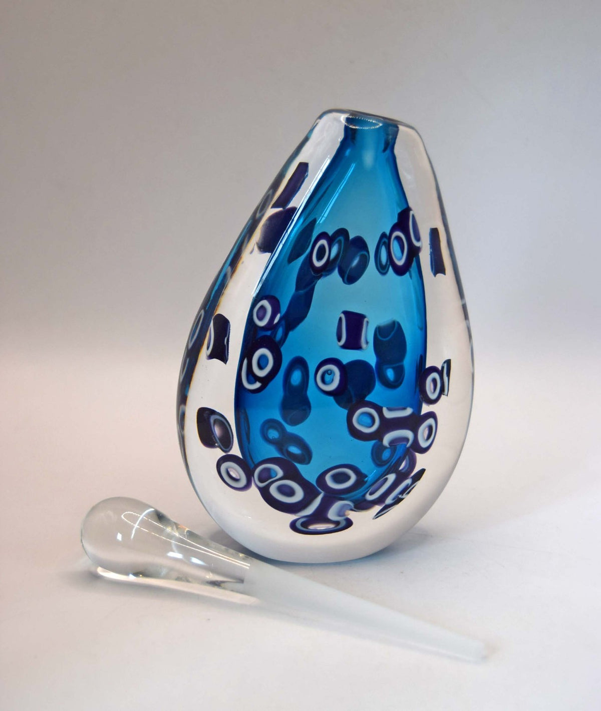 RARE Bob Crooks 'Hula' Signed Studio Art Glass Perfume Scent Bottle with Stopper