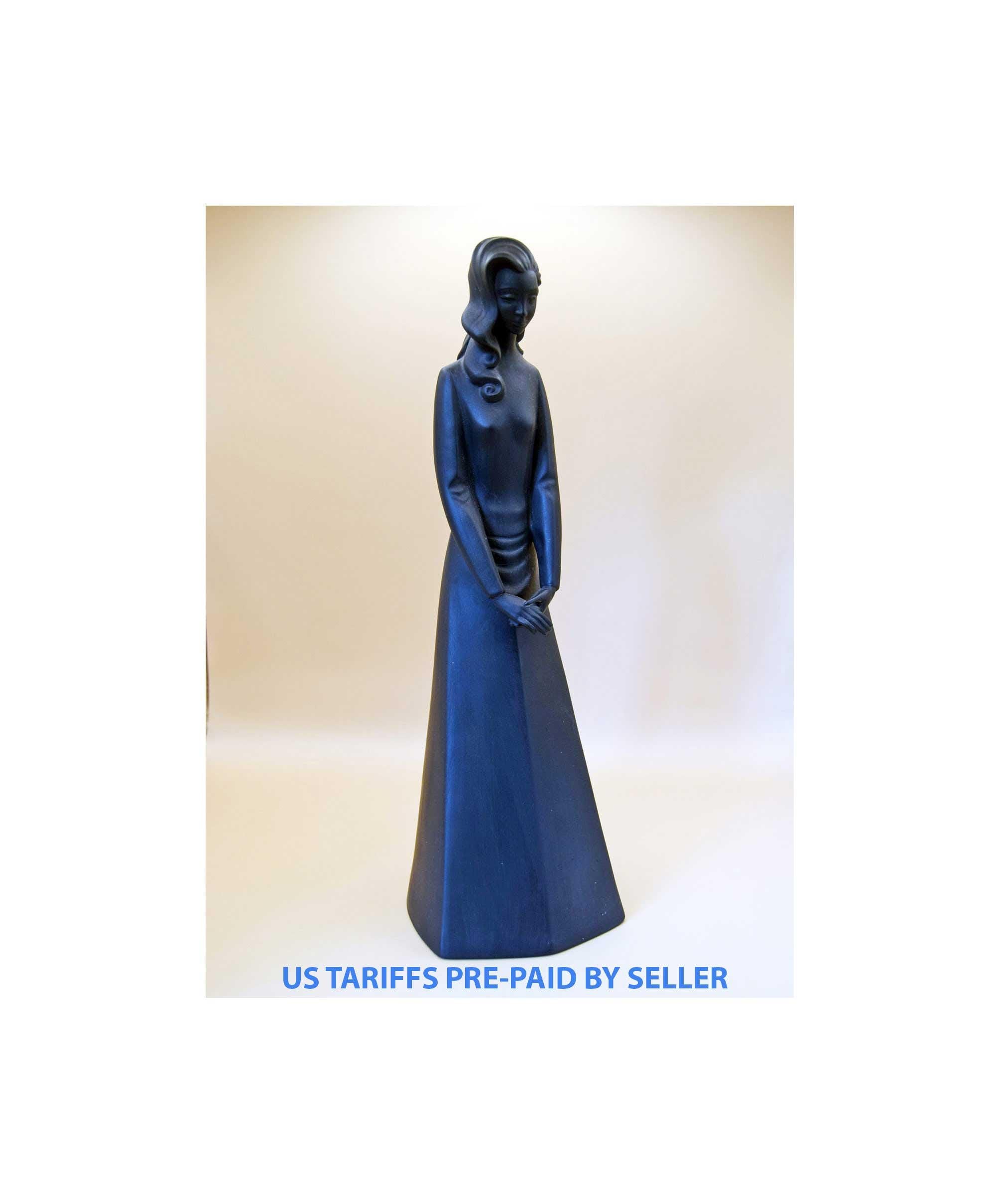 Royal Doulton Black Basalt 'Contemplation' Figurine (HN 2241) - 1981 Excellent unmarked condition.