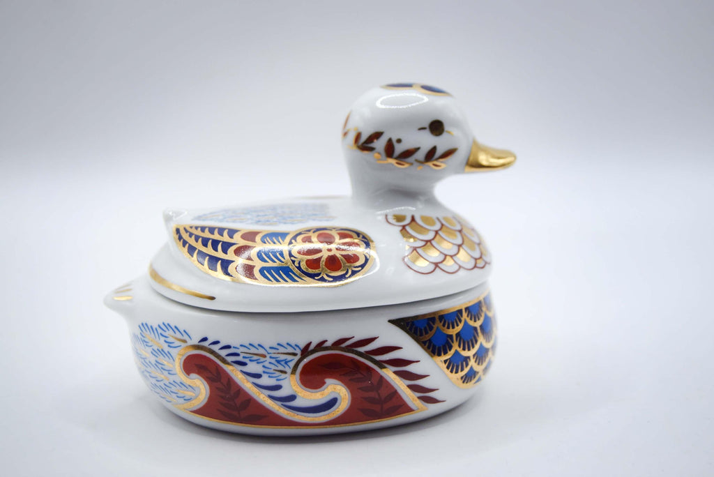 Imari Porcelain Duck Trinket Box â€“ Leonardo Collection, Made in Japan
