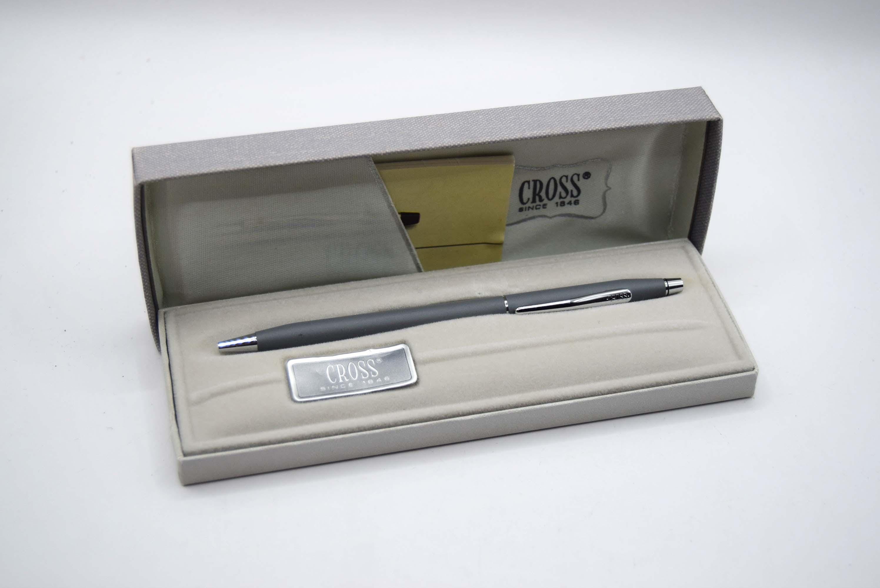 Vintage Cross Ball Pen Grey 2102 - Mint condition in original box with documents