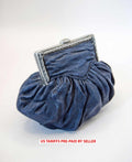 Vintage Blue Purse Music Box: "Au Clair De La Lune" Raine & Willitts