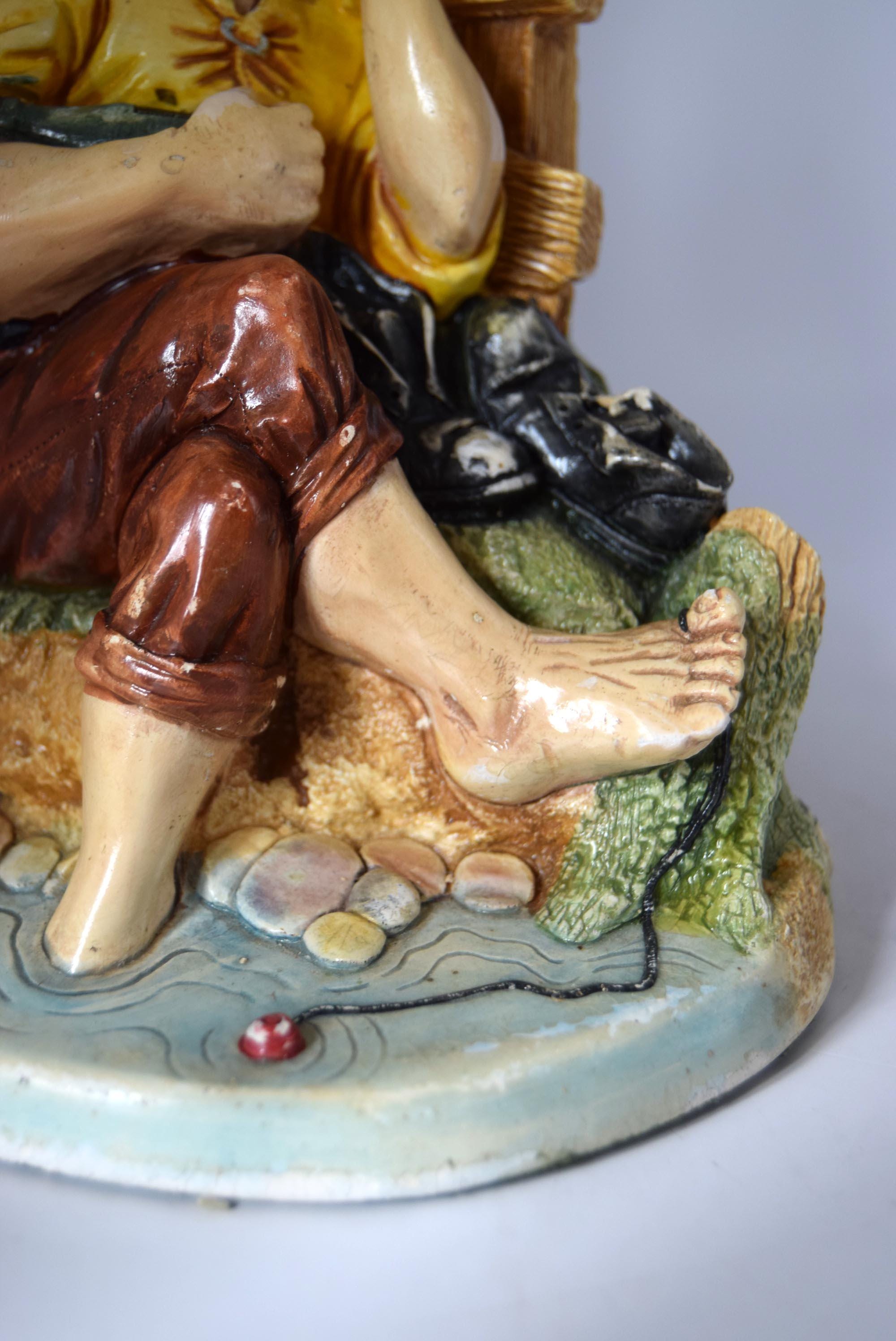 Vintage Figurine THE DREAMER by Naturecraft.  Model: 823  Handpainted