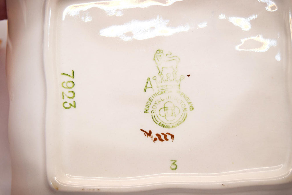 Art Nouveau Royal Doulton Hand Painted Wild Rose Trinket Dish/Tray Cat.No.7923