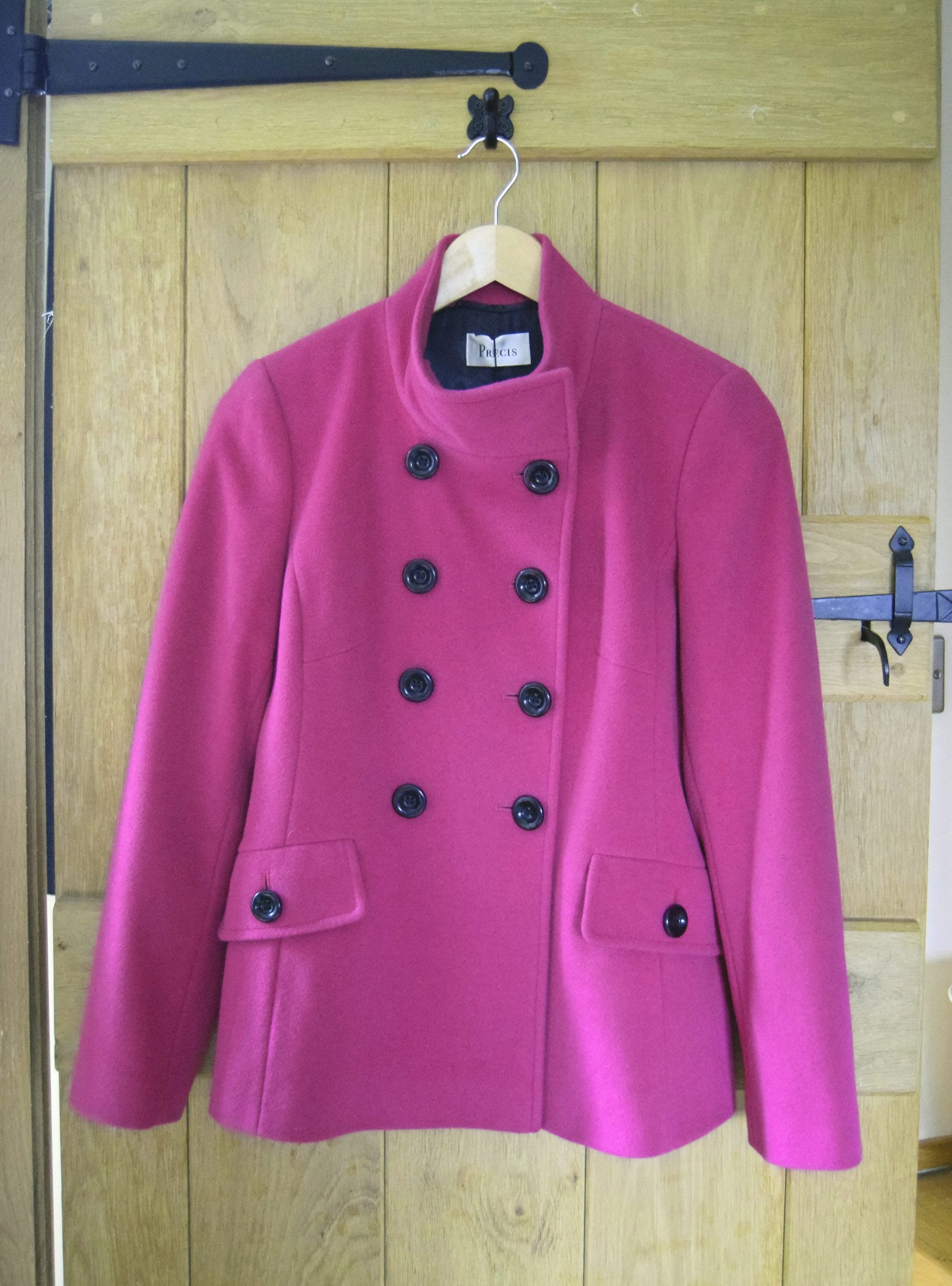 Precis Magenta Cashmere/Wool Blend Double Breasted Vintage Coat Jacket Carefully stored, never worn.