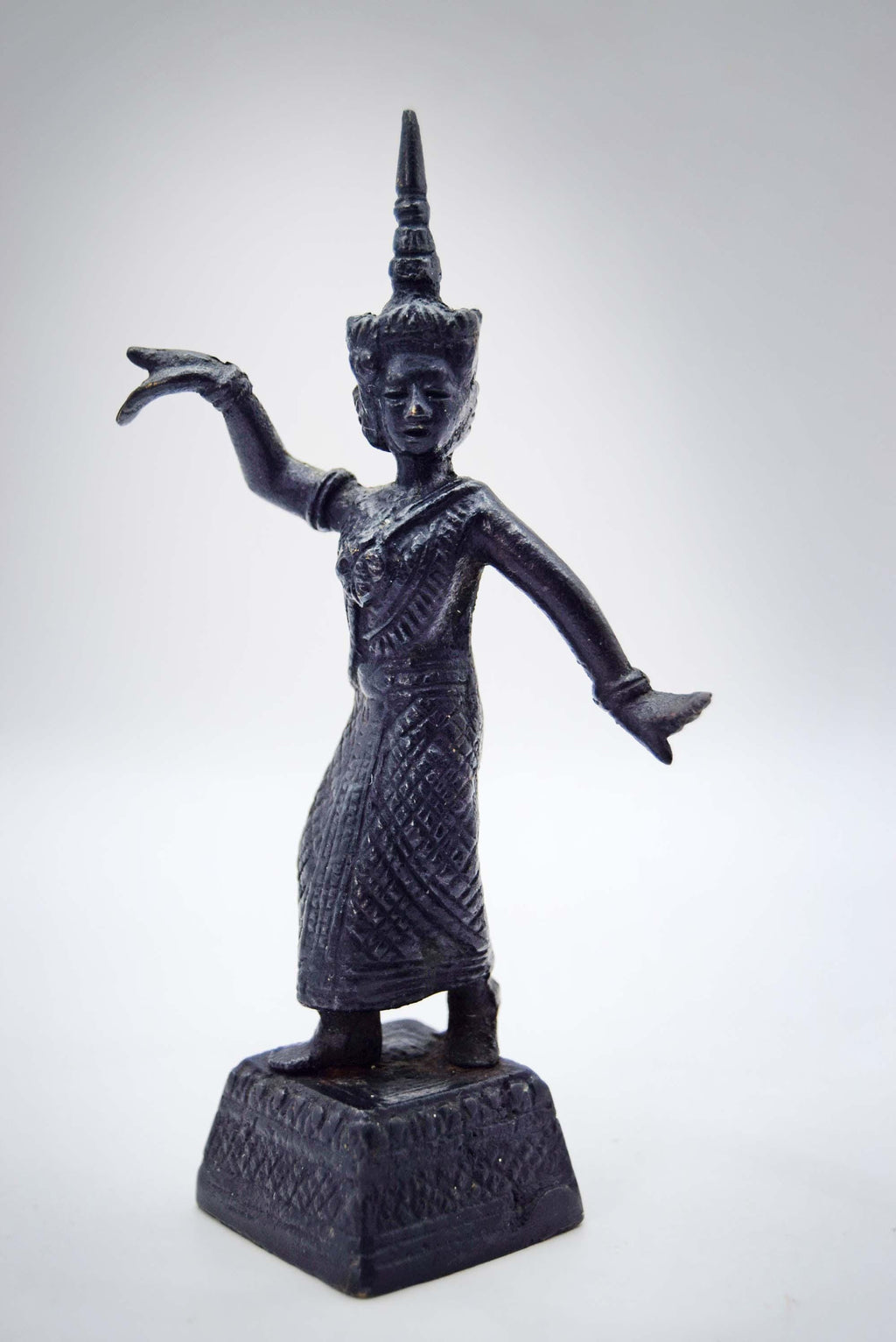 Vintage Bronze Khon Thai Siamese Temple Dancer c1950s
