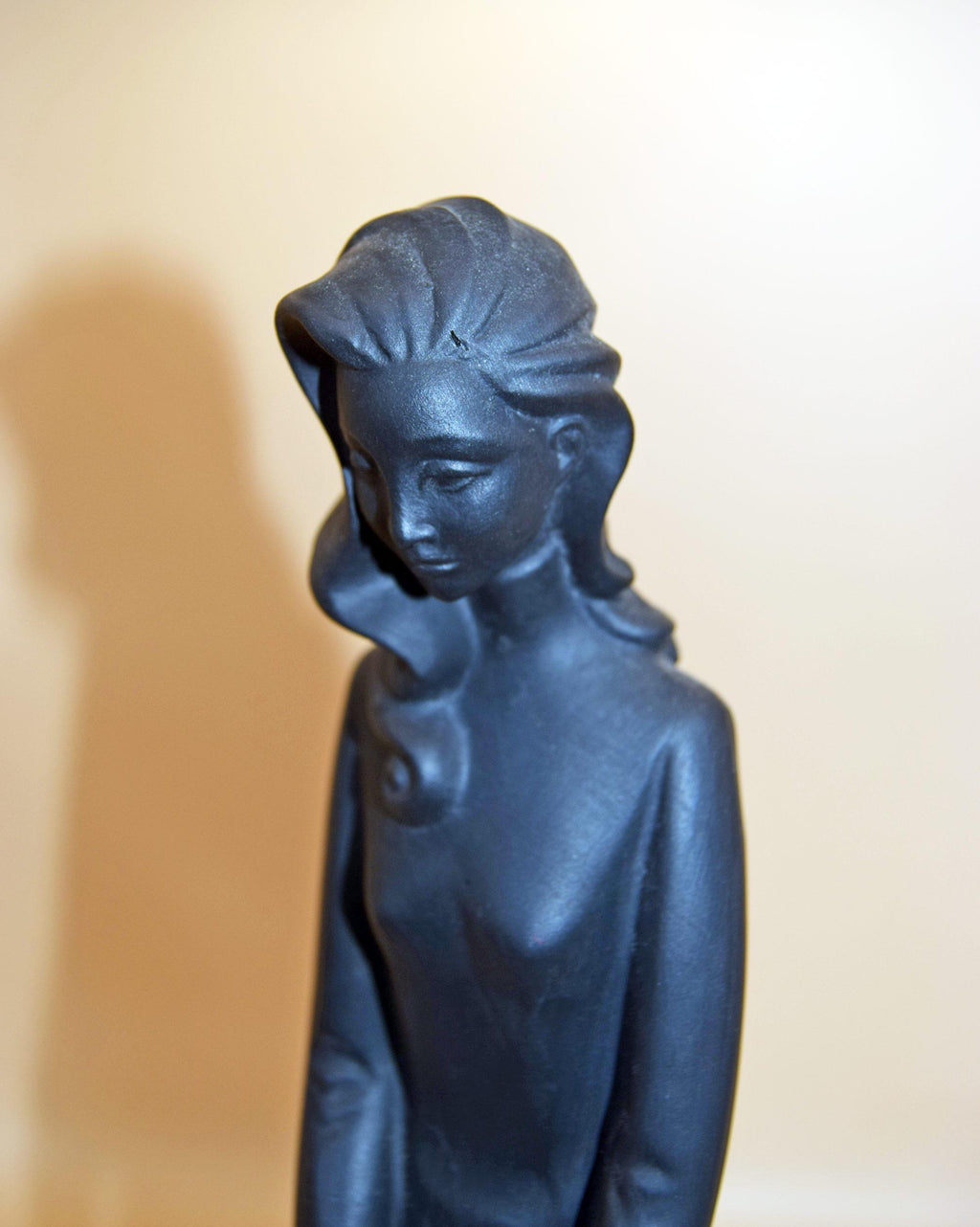 Royal Doulton Black Basalt 'Contemplation' Figurine (HN 2241) - 1981