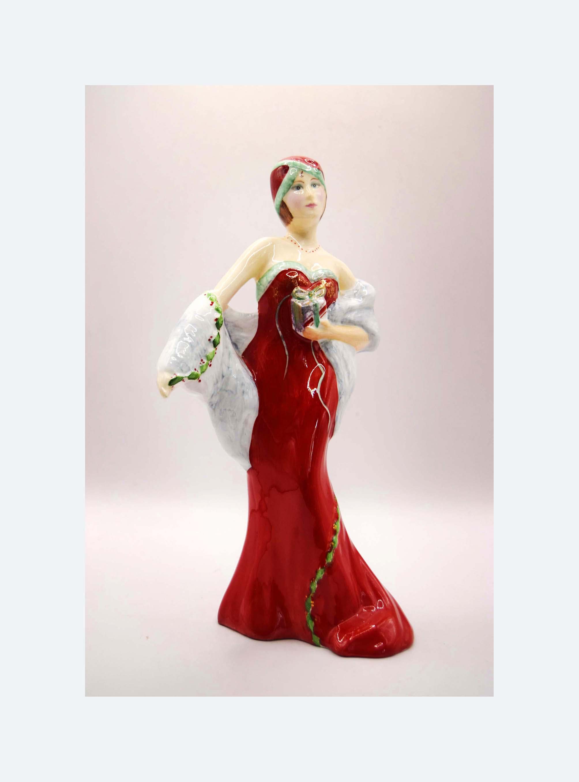 Vintage "Serenade" Fine Bone China Figurine - Made in England - Lady in Red