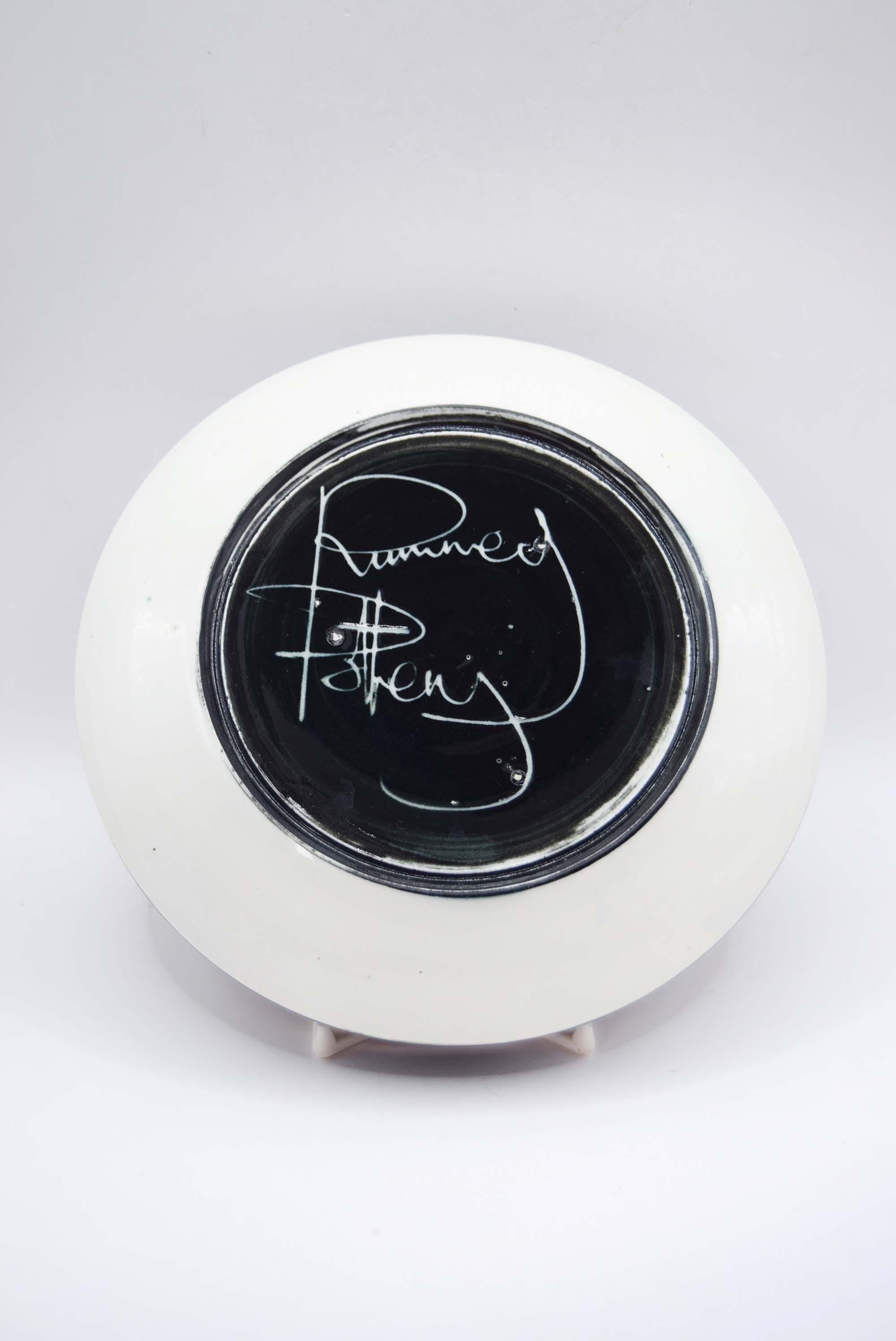 Vintage Rumney Pottery Commemorative Dish - 1974 Penarth Classic Car Exhibition - Welsh Pottery