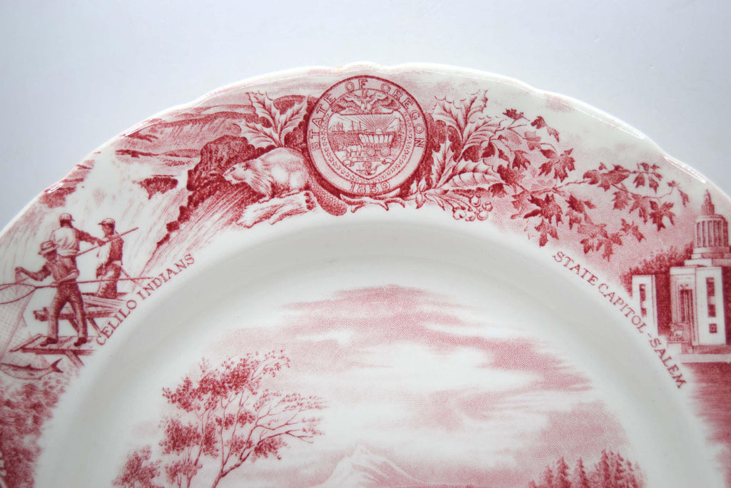 Vintage Johnson Bros., England 'The Oregon Plate' by Meier & Frank 10.75"