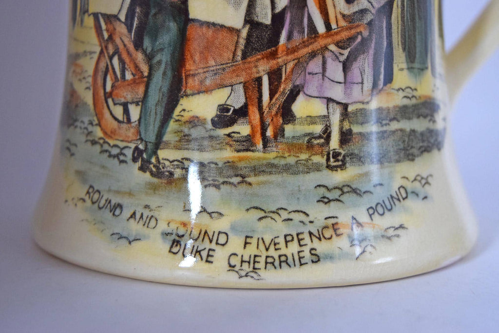 Pair of Rare Vintage 'Cries of London' by Crown Devon Fieldings Mugs Tankards  c1940