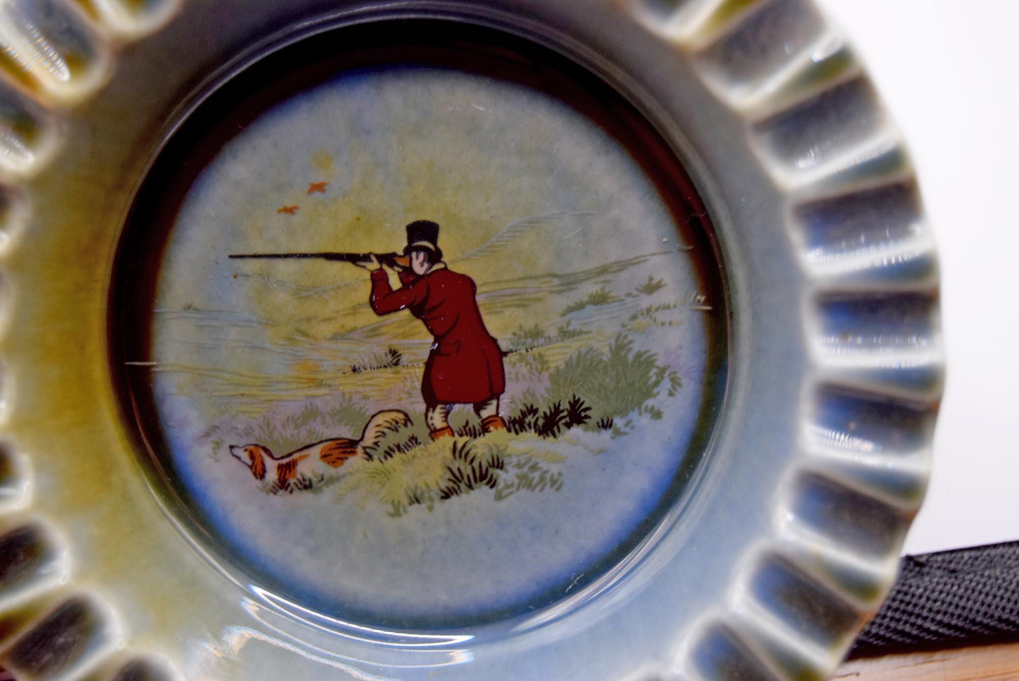 Irish Porcelain Hunting Shooting Fishing Ash Tray