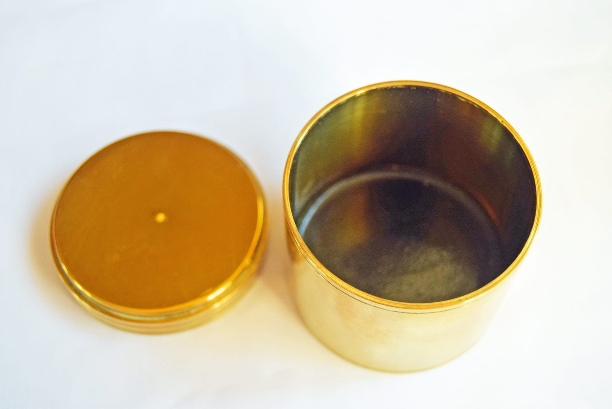 Unusual Watch Part Top Brass Pill/Trinket Box