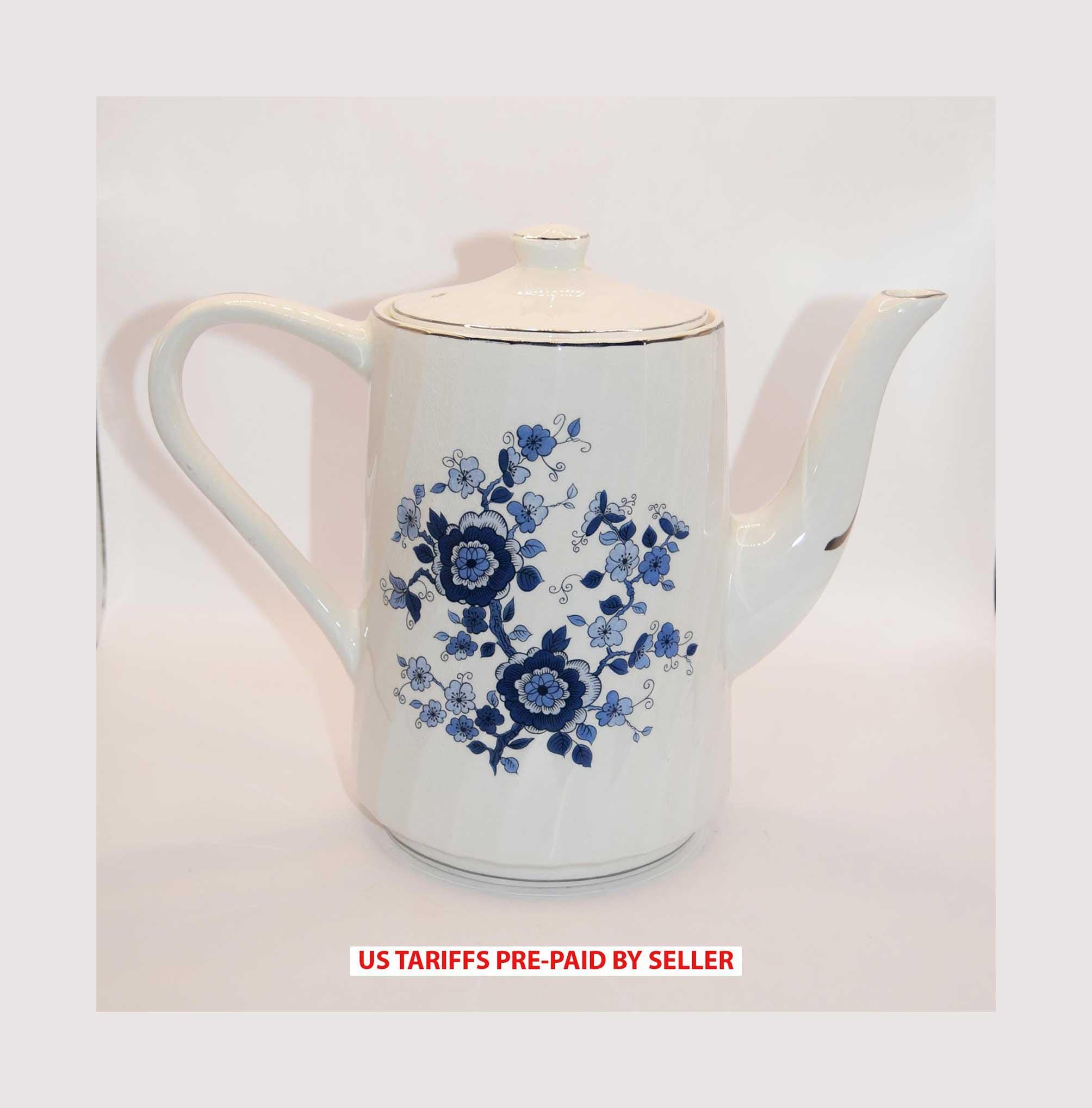 Vintage Enoch Wedgwood Tunstall "Royal Blue" Coffee Pot