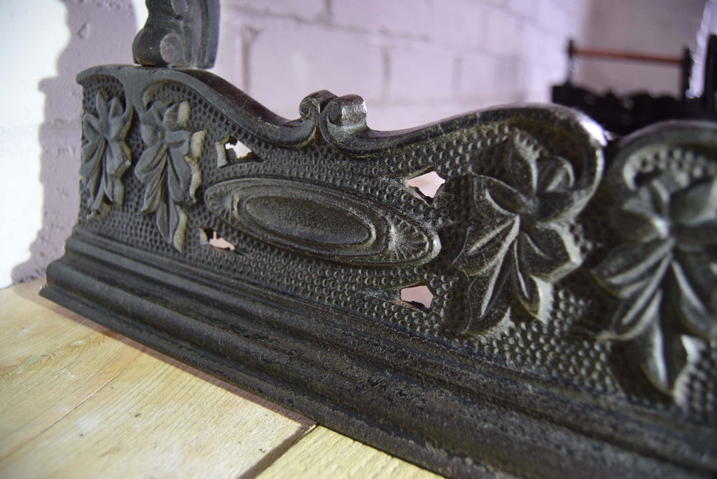 Rare Victorian Cast Iron & Copper Fender c1890s | Victorian fenders | Antique home decor