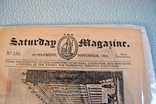 1834 Saturday Magazine November  No. 155 Supplement St. Petersburg