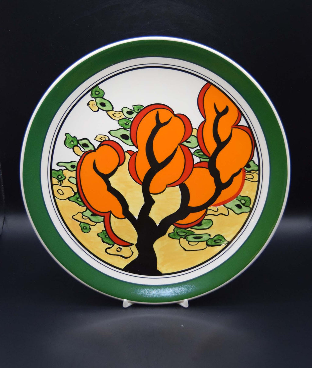 Clarice Cliff Orange Erin 10" Decorative Plate. Art Deco. Limited Edition. Mint