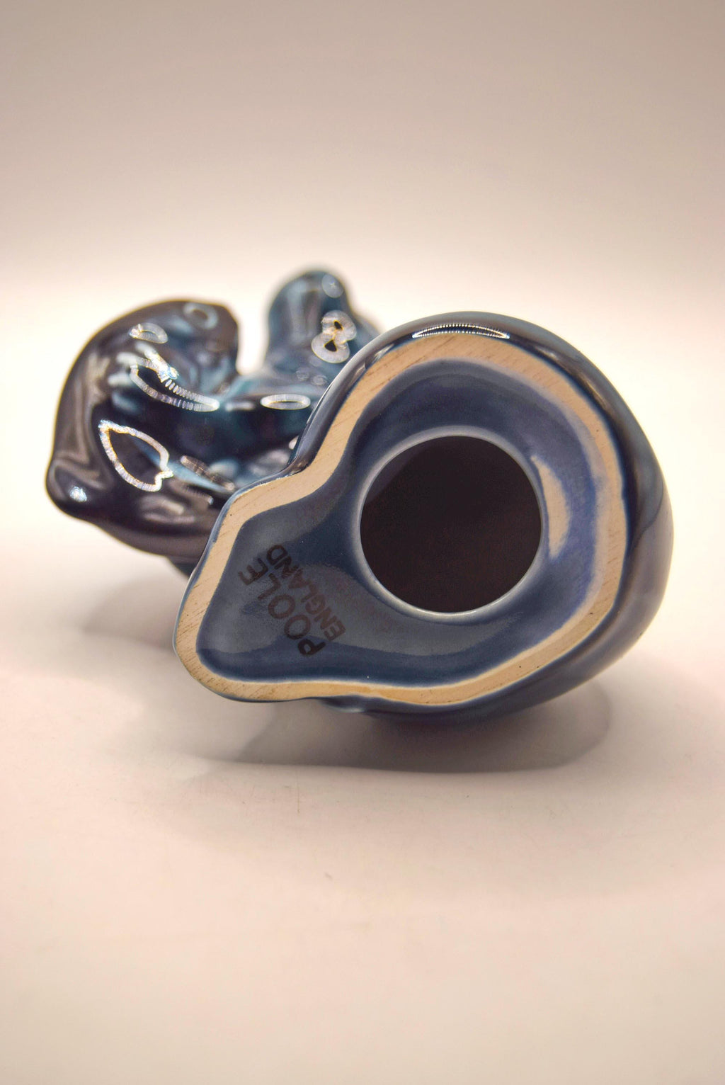 Vintage Poole Pottery Porcelain Seal with Fish Figurine c1980s