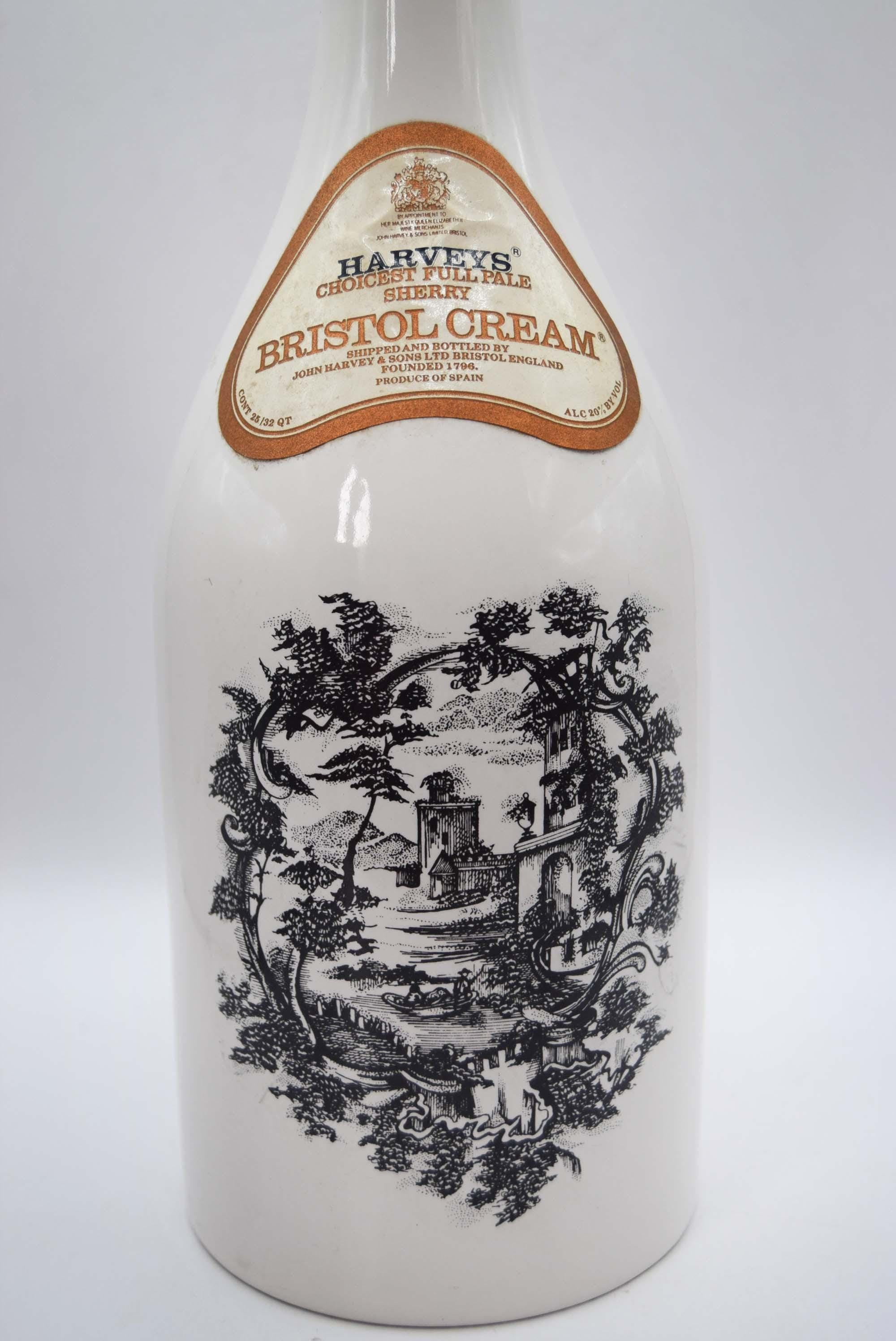 Vintage-style bottle with decorative label on a white background