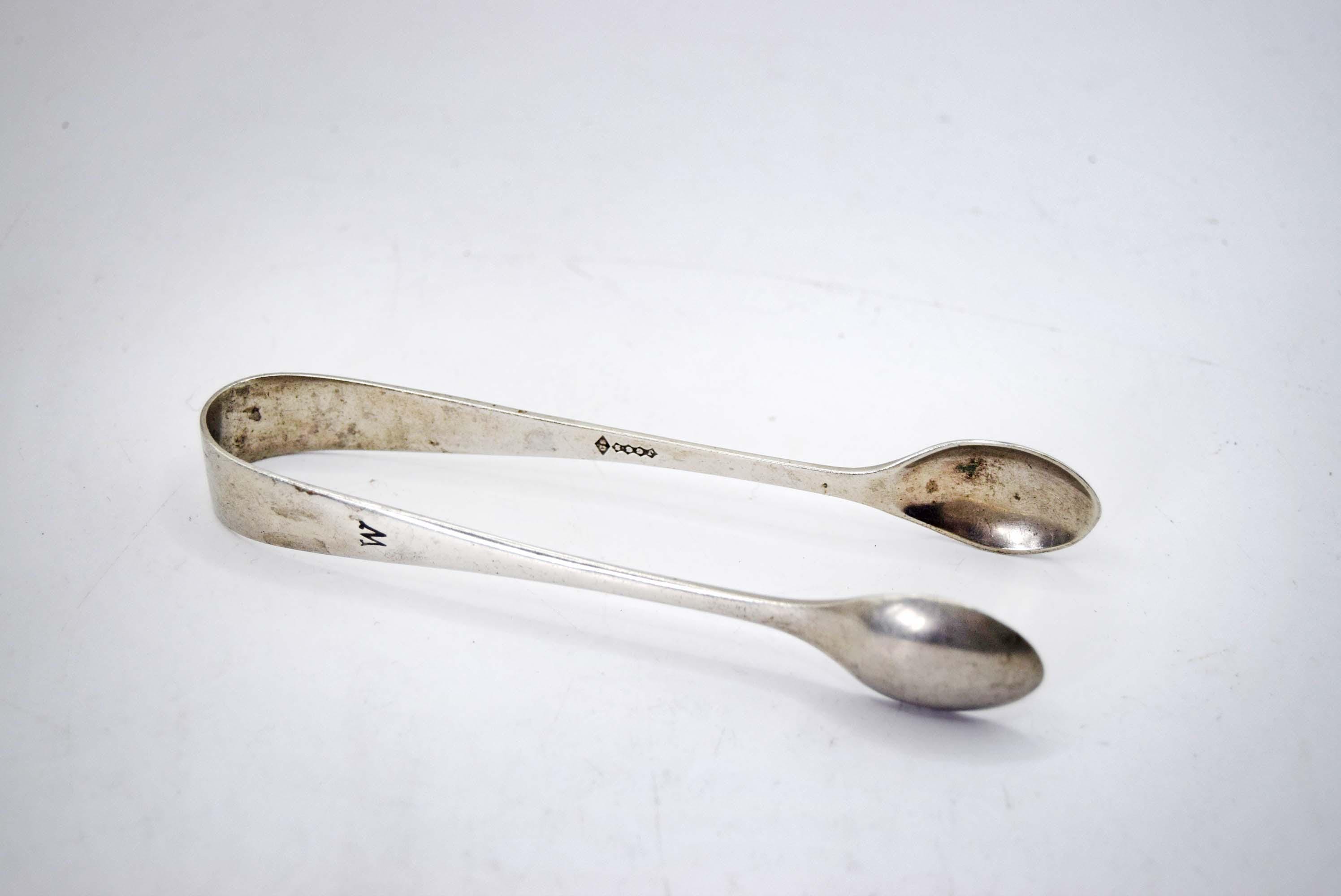 Vintage Silver Plated Sugar Tongs - by John George Graves c1910