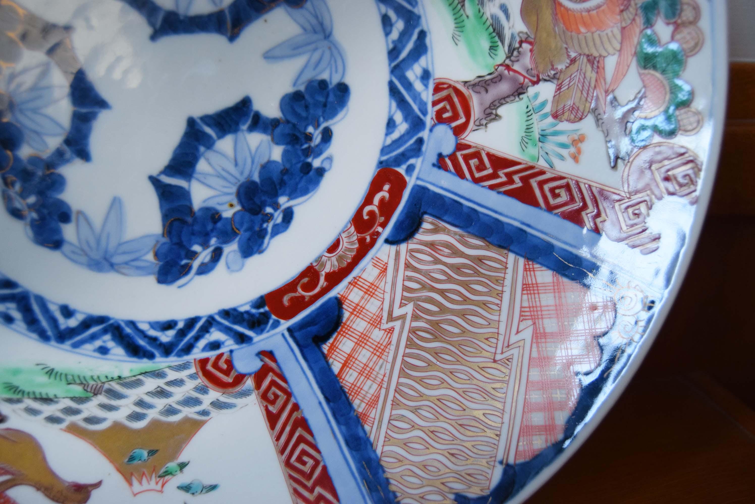 Large 14.5" Antique Japanese Imari Charger â€“ Pristine Meiji Period (1868-1912)