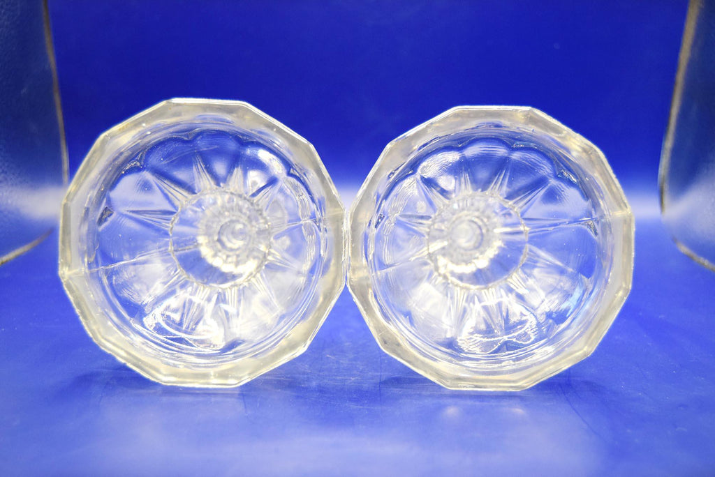  Pair of Art Deco Glass Candlesticks c1930s