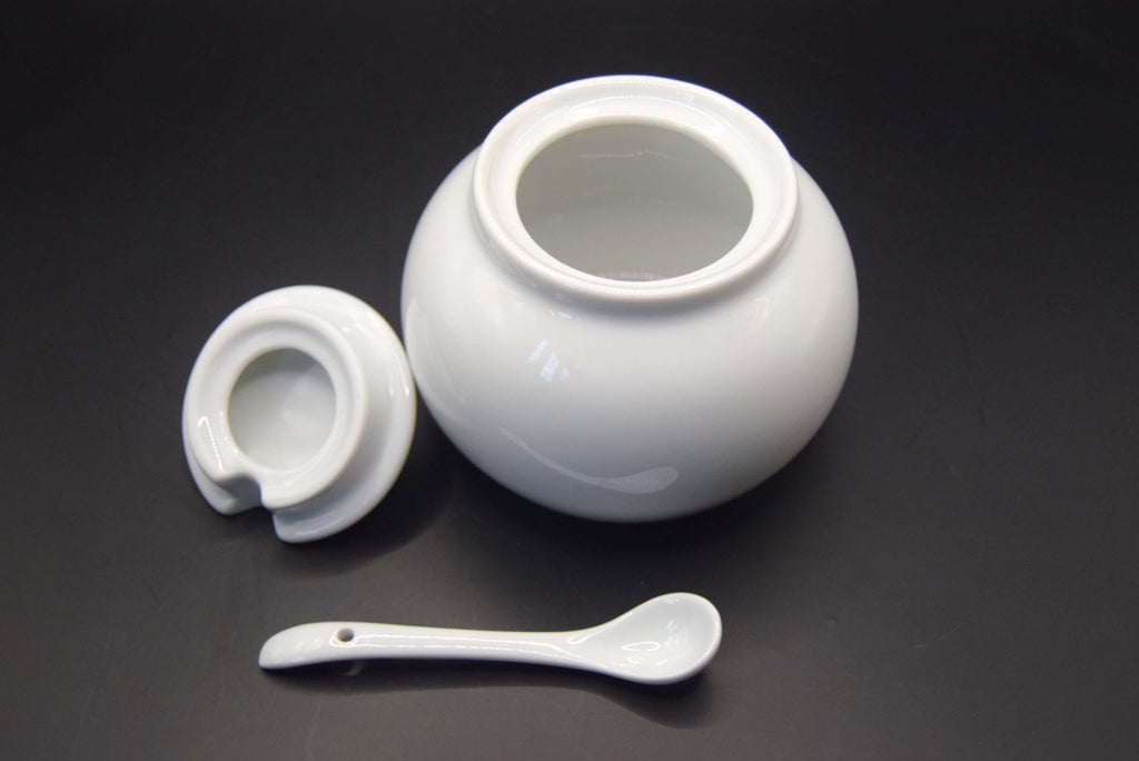 Rare Vintage Crabtree & Evelyn Bone China Jam Preserve Pot with Spoon