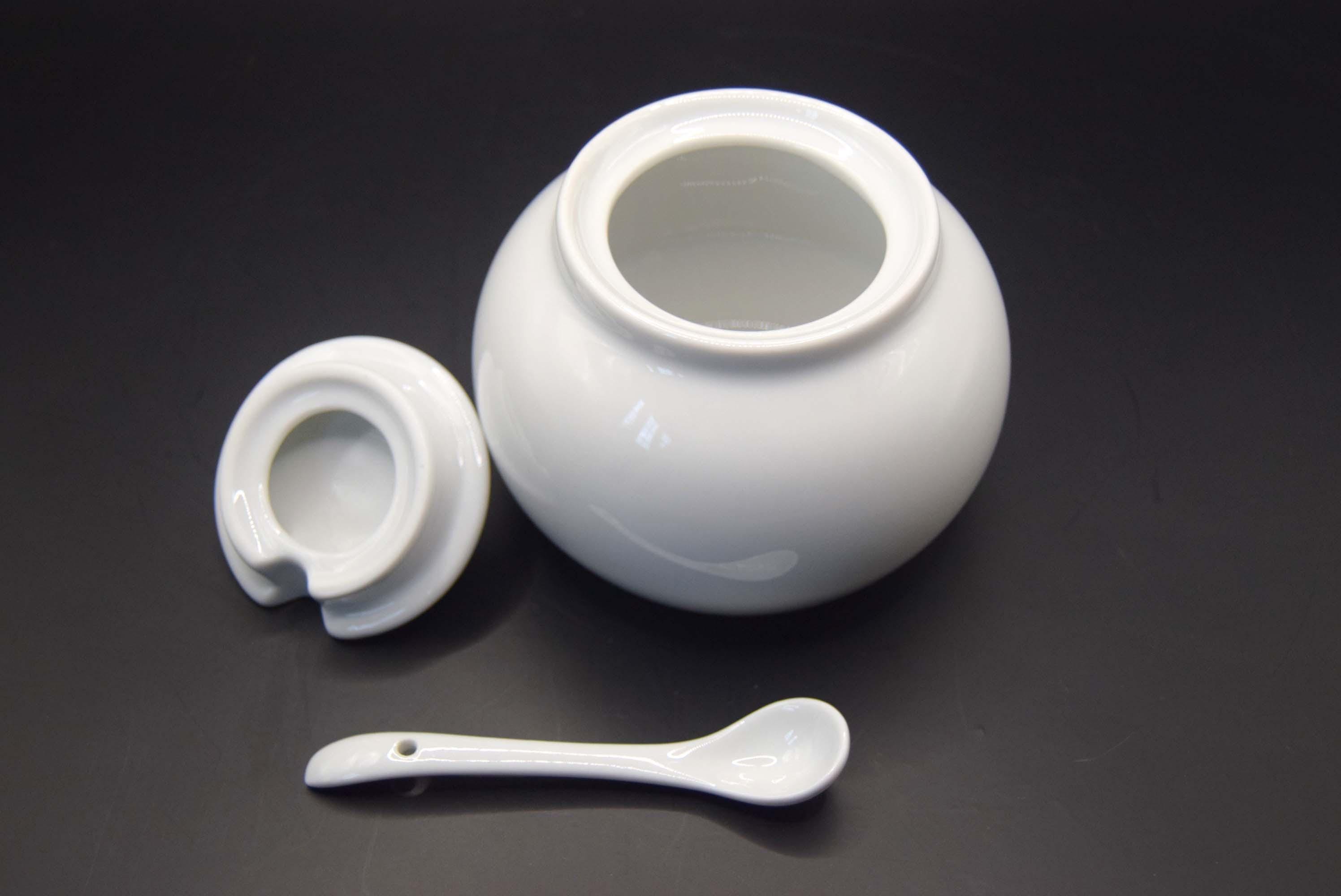 Rare Vintage Crabtree & Evelyn Bone China Jam Preserve Pot with Spoon