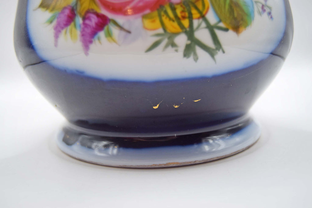 French Antique Valentine Porcelain Vase, Wedding Bride Vase, Hand-Painted c1850s