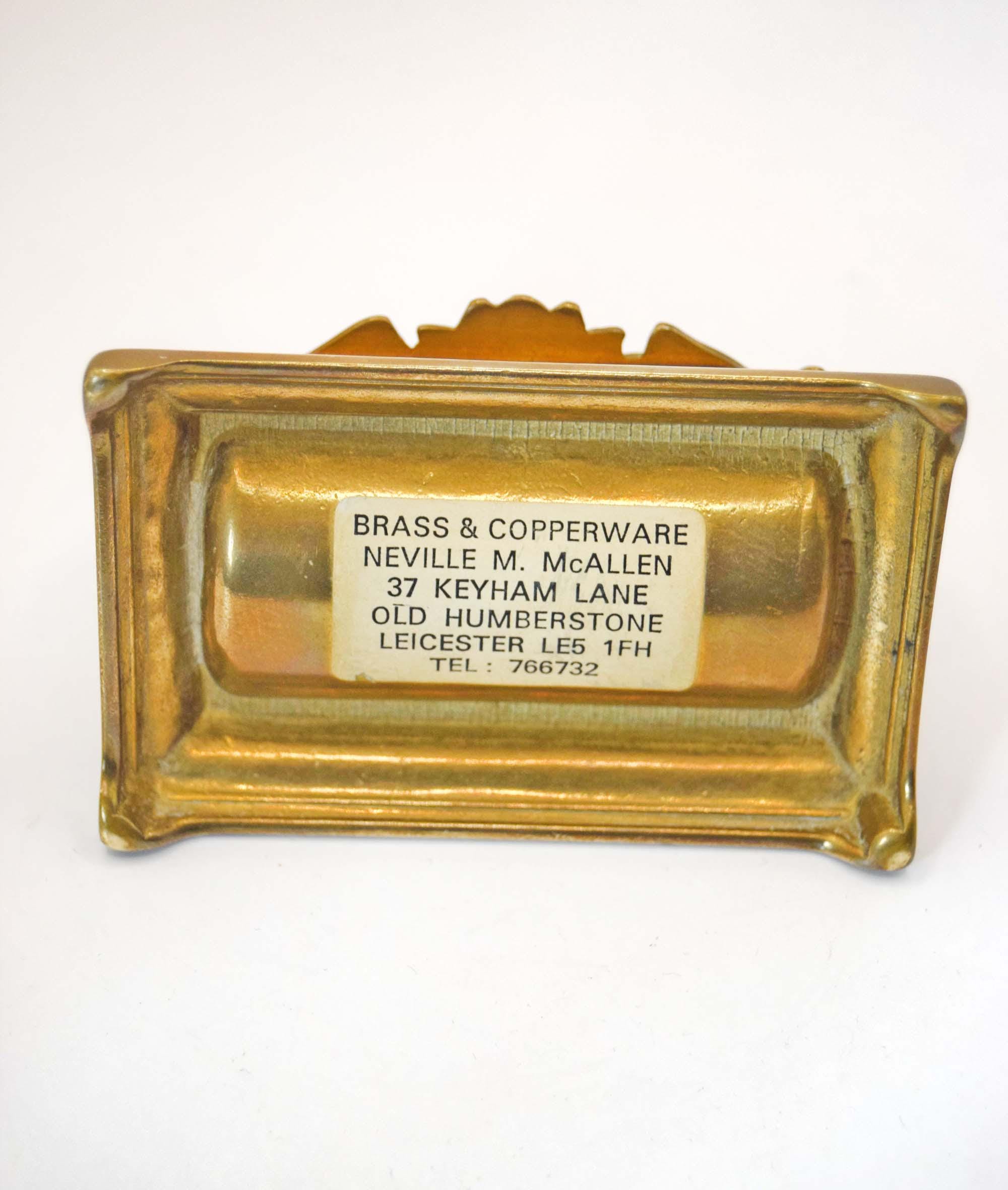 Vintage Brass Sunflower Design Stamp Box | Art Nouveau | Jewelry Trinket boxes