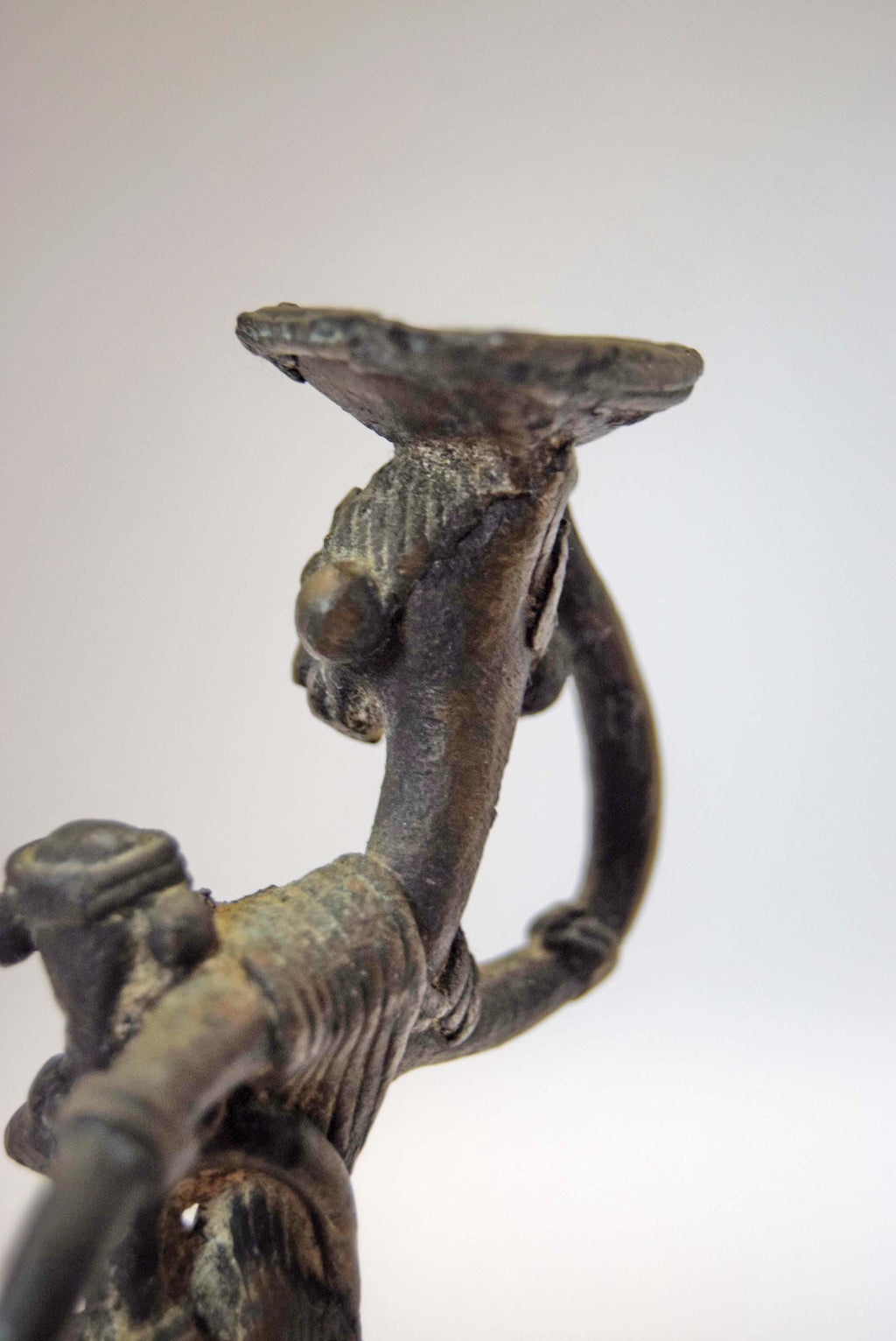 Dhokra Bronze Mother & Child Statue | Bastar Tribal Art