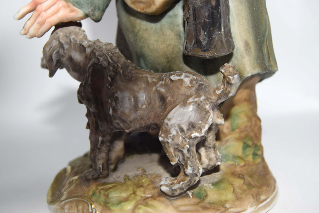 Vintage Carl Scheidig Porcelain Figurine - "Tramp and Scamp" (Hobo and Dog)