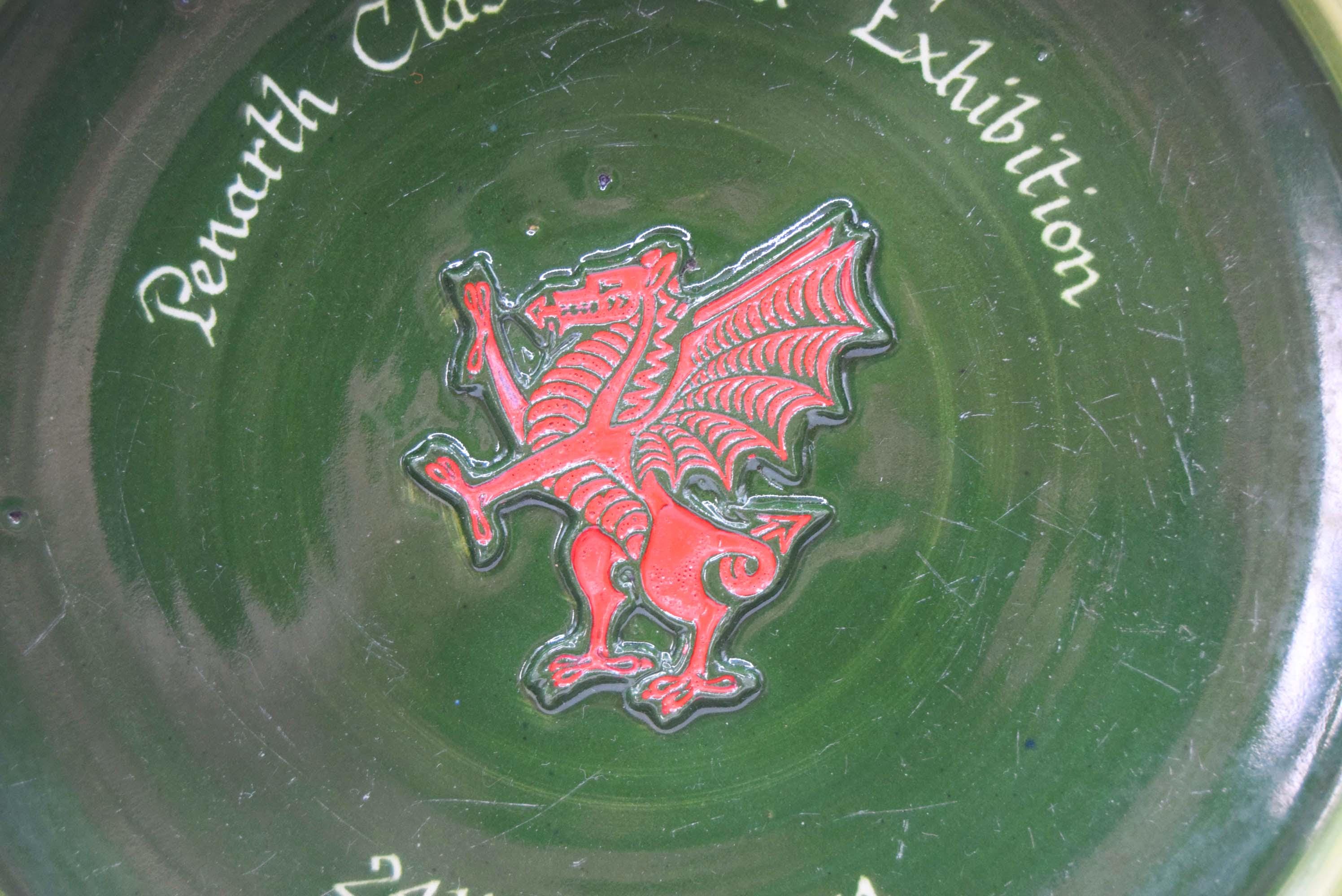 Vintage Rumney Pottery Commemorative Dish - 1974 Penarth Classic Car Exhibition - Welsh Pottery