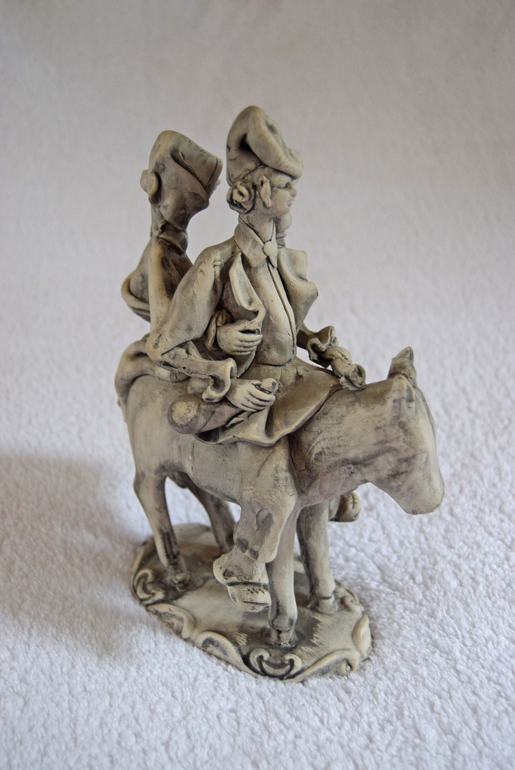 RARE Vintage Ceramiche Stelio Mola Cagliari Couple on a Donkey
