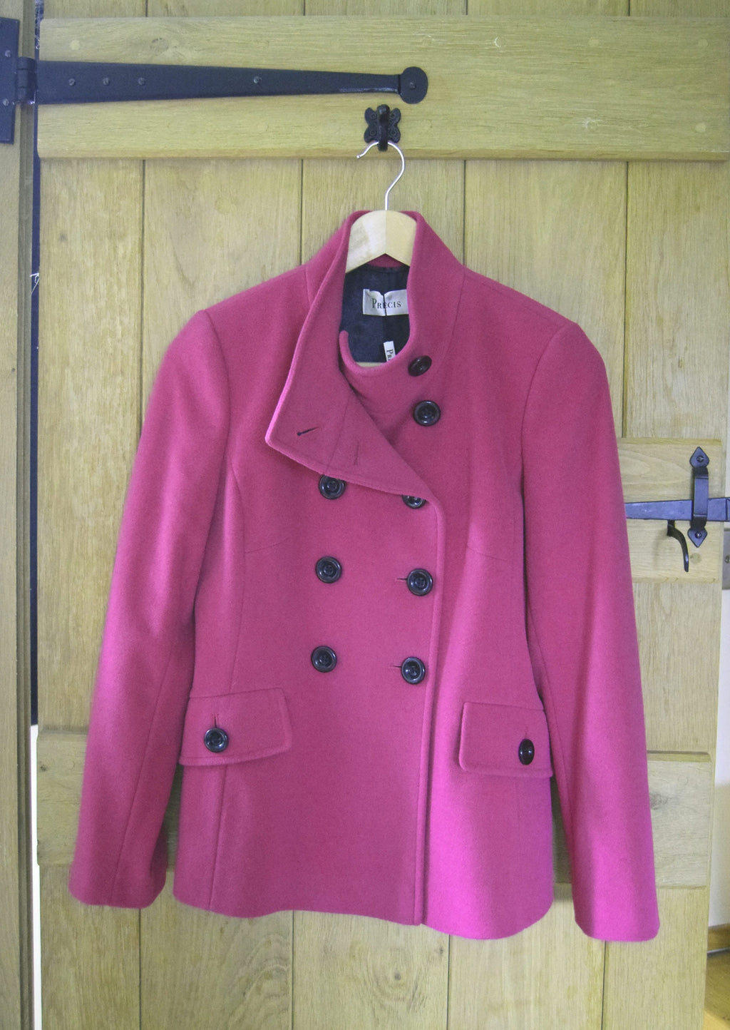 Precis Magenta Cashmere/Wool Blend Double Breasted Vintage Coat Jacket Carefully stored, never worn.