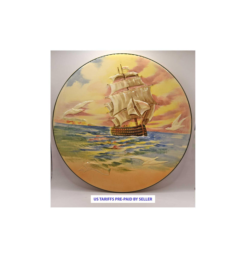 Royal Doulton H.M.S. The Victory Large Wall Plate Charger D5957 | 1941 | 34.5cm