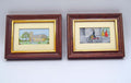 RARE Vintage Miniatures Stevengraph Framed Silk Woven Embroidered