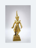 Brass Siam Thai Khon dancer figurine on a white background