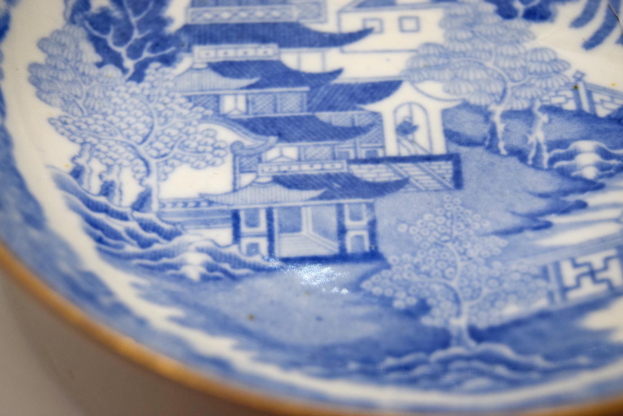 Antique Miles Mason English Porcelain Brosley Pattern Tea Bowl & Saucer 1810