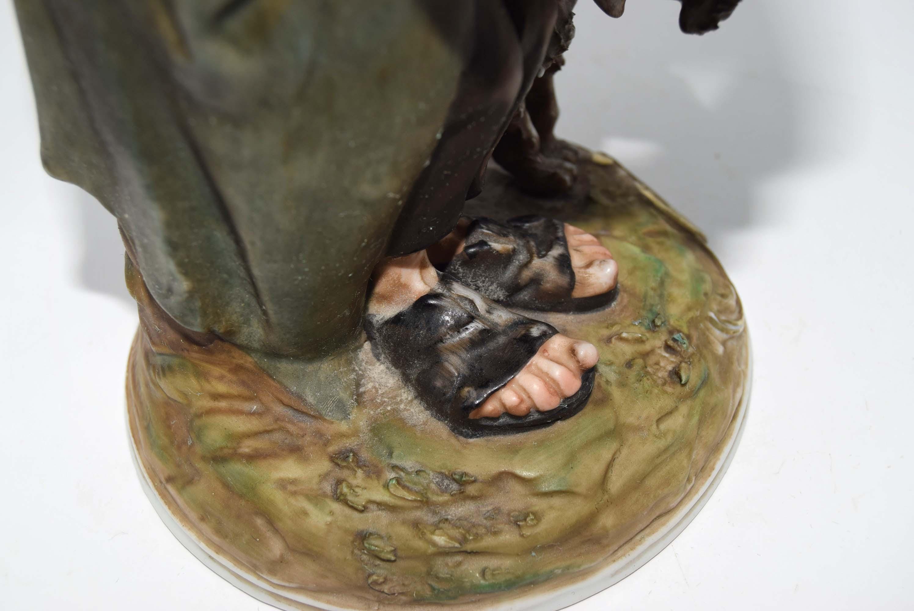 Vintage Carl Scheidig Porcelain Figurine - "Tramp and Scamp" (Hobo and Dog)