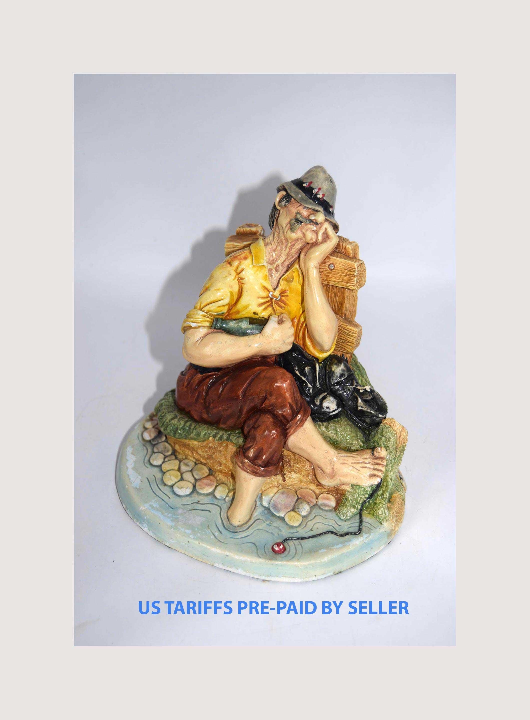 Vintage Figurine THE DREAMER by Naturecraft.  Model: 823  Handpainted