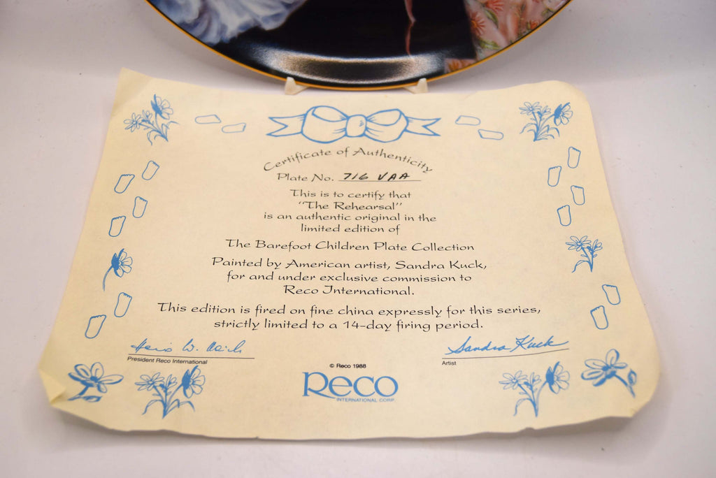 Pair of Sandra Kuck Collector Plates | The Rehearsal & Night-Time Story