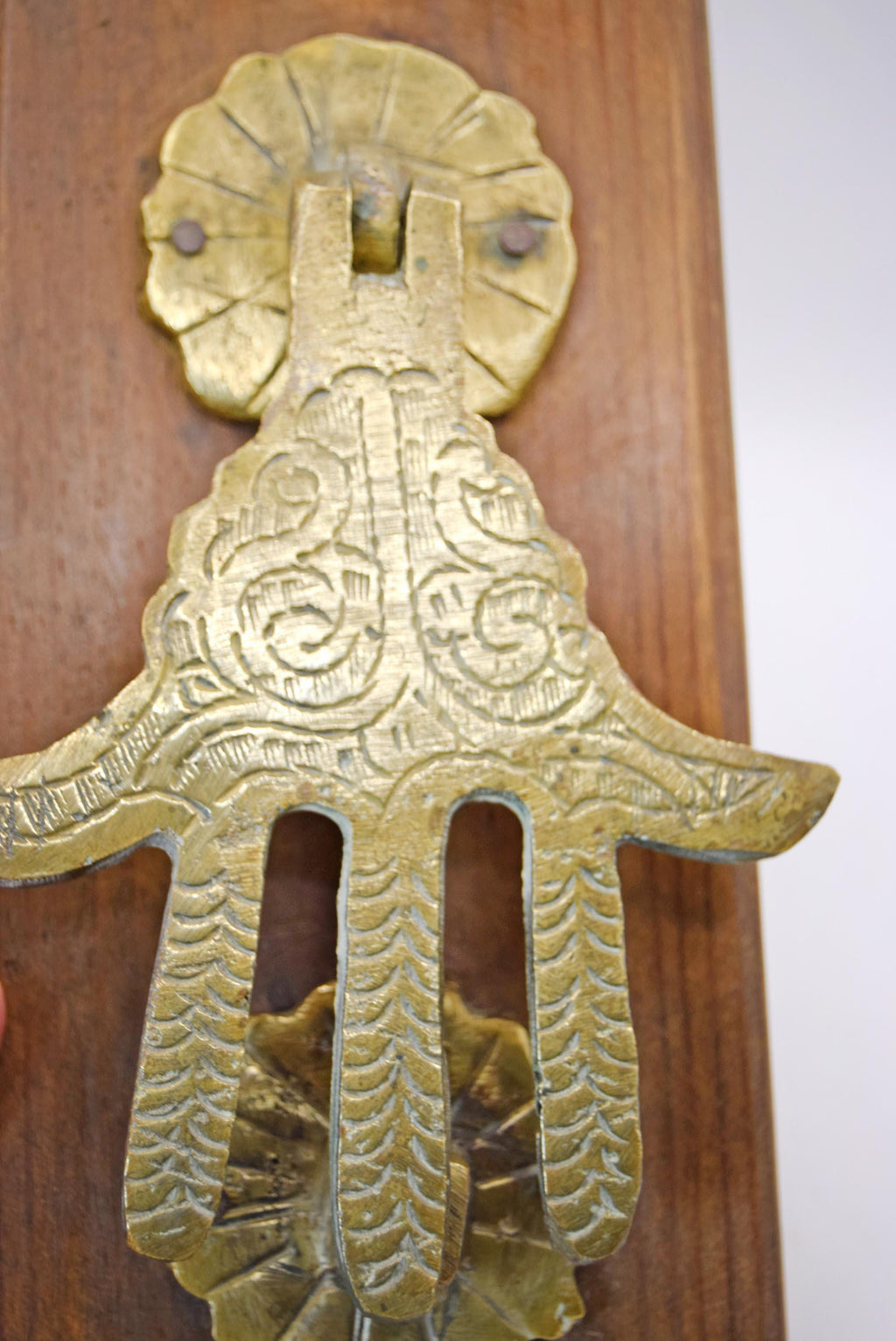 Vintage Brass Hand of Fatima | Hamsa Door Knocker Moroccan Hardware c1950s