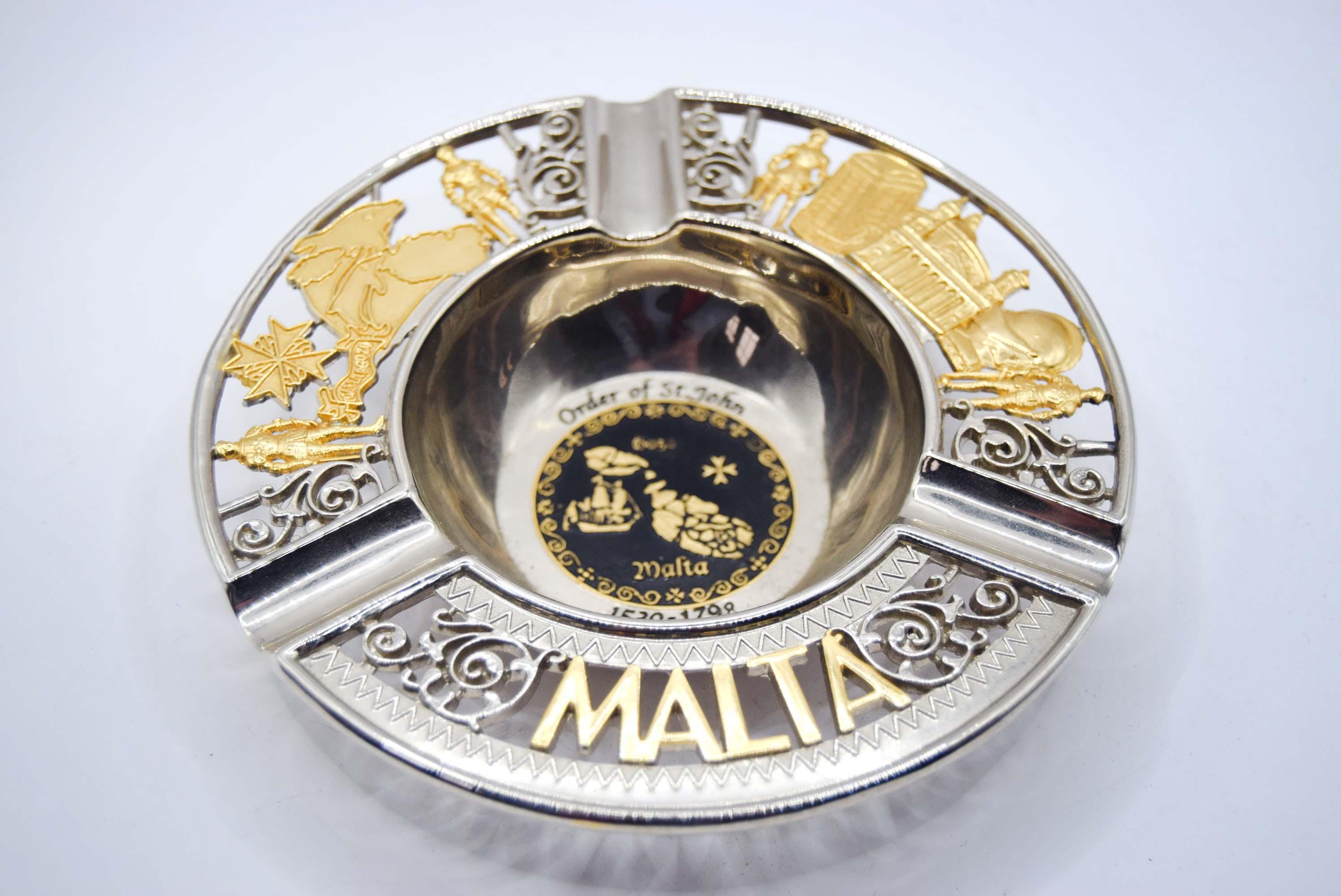 Vintage Order of Malta Souvenir Ashtray – Knights of St. John History (1530-1798)