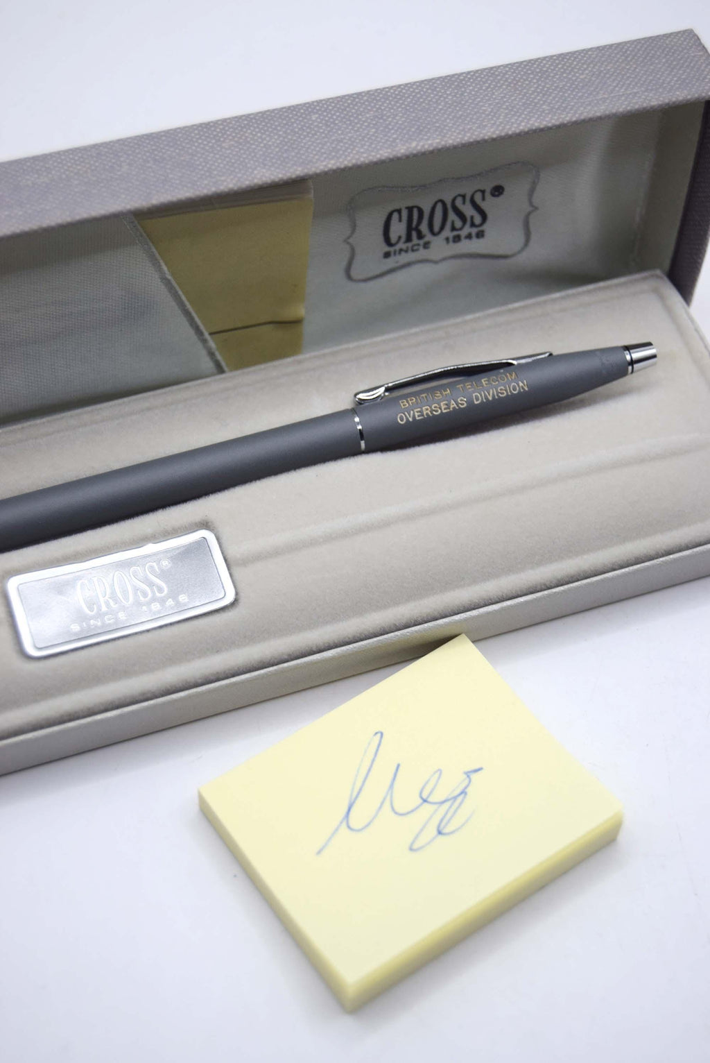 Vintage Cross Ball Pen Grey 2102 - Mint condition in original box with documents