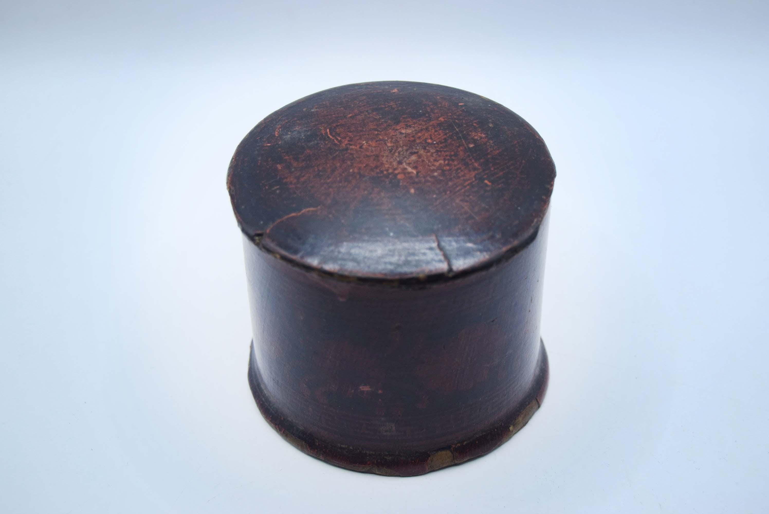 Antique Victorian Papier-MÃ¢chÃ© Box Floral motifs Cufflink Trinket Jewelry box